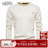 EAEOVNI2025春季高爾夫新款球衣男式華夫格長(cháng)袖T恤golf圓領(lǐng)男士運動(dòng)棉T恤 米色 S 【55kg-65kg】