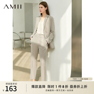 AMII女裝2025職業(yè)西服套裝女夏季新款休閑外套時(shí)尚西裝兩件套 卡其(西褲) M (160)
