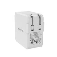 倍思（BASEUS）適配X-doria雙usb折疊插頭便攜雙口充電器多口手機耐用可折疊充電頭 充電器02典雅白