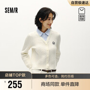 森馬（Semir）商場(chǎng)同款|森柔針織開(kāi)衫女冬季襯衫領(lǐng)假兩件2025毛衫101725107022