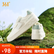 361°運動(dòng)女鞋秋冬季透氣開(kāi)學(xué)厚底增高小白休閑板鞋子女682426611-2