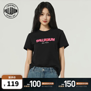 PALLADIUM帕拉丁上衣時(shí)尚潮流獨特印花女款短袖T恤1911416 鉛黑色 M