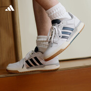 adidas ENTRAP美式校園風(fēng)運動(dòng)少年感復古籃球風(fēng)板鞋男女阿迪達斯 白色/藍色   38