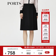 PORTS寶姿秋冬新品女裝中裙ALM9S018HWQ027 黑色 XS (2)