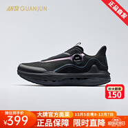 安踏（ANTA）全天候系列跑鞋新款男女同款跑步鞋緩震運動(dòng)鞋112435508A 【男款】基礎黑-4 36