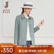 經(jīng)典故事（JANE STORY）經(jīng)典故事時(shí)尚簡(jiǎn)約短款風(fēng)衣女春秋2025新款高級氣質(zhì)小個(gè)子通勤外套 J03灰綠色 M