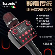ESSONIO意大利品牌話(huà)筒音響一體直播聲卡麥克風(fēng)多特效電音調節手機電腦無(wú)線(xiàn)唱可拆解無(wú)線(xiàn)藍牙全民K歌神器 典藏黑