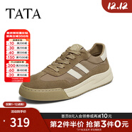 他她（TATA）男士阿甘男鞋復古德訓鞋男運動(dòng)休閑鞋厚底板鞋小白鞋PCB01AM5 QDR01AM4卡其/白 41