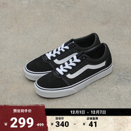 VANS范斯官方 Ward經(jīng)典黑個(gè)性街頭復古男鞋板鞋 黑色 42