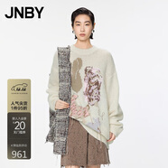 JNBY/江南布衣秋冬針織連衣裙女寬松圖案藝術(shù)感百搭高級5OBG14770