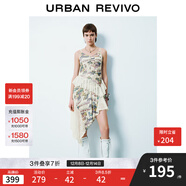 UR2025春季新款女美式復古拼接蕾絲修身吊帶連衣裙UYV750011 多色 XS