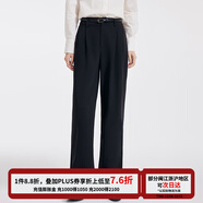 達佳詩(shī)黑色西裝套裝女大學(xué)生面試高級感小個(gè)子秋冬正裝職業(yè)女士西服外套 黑色西裝褲【搭配四?？畚餮b】 M 【適合105-115斤可穿】