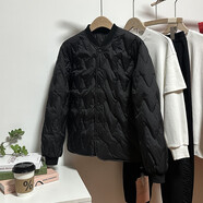 禾雪2025新款盈湖品牌兒童羽絨服青少年校服神器親子裝冬季內膽暖外套 黑色 170 (M) c