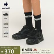 樂(lè )卡克（Le coq sportif）法國公雞2025年新品男女同款運動(dòng)復古跑鞋 黑色 42