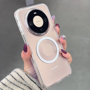 魔優(yōu)樂(lè ) 適用華為mate80手機殼新款華為mate80pro透明冰晶磁吸mate80promax硬殼軟邊mate70高級感保護殼 【透明磁吸】 華為Mate70Pro