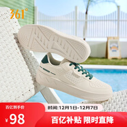 361°運動(dòng)男鞋秋冬季學(xué)生復古厚底增高小白休閑板鞋子男672426611-5