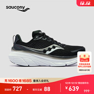 Saucony【彭于晏同款】索康尼向導17減震支撐跑鞋男秋季輕便運動(dòng)鞋男 黑白100 40.5