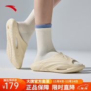 安踏（ANTA）氮氣泡拖鞋丨男女氮科技籃球休閑軟底拖鞋112321801 【女】燕麥白-2 36