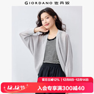 佐丹奴針織衫冰絲針織開(kāi)衫慵懶無(wú)扣鏤空寬松針織上衣13355205