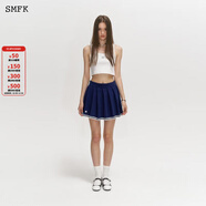 SMFK校園復古運動(dòng)背心打底衫短款修身性感上衣 UTK02系列張天愛(ài)同款 雪山白 L