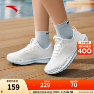 安踏女鞋網(wǎng)面透氣運動(dòng)鞋冬季女子跑步鞋黑色輕便軟底休閑百搭鞋子女 【網(wǎng)面】紙莎白/淺霧灰7721-3 39 (245mm)
