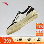 安踏（ANTA）【凱里·歐文同款】HELA TRIBE丨歐文系列情侶板鞋籃球文化鞋男女 基礎黑/紙莎白/沙丘灰-2(男女同 45 (280mm)