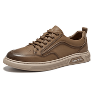 蜘蛛王（SPIDER KING）男鞋店2024秋冬新款板鞋男士休閑百搭外穿 黃棕色 41