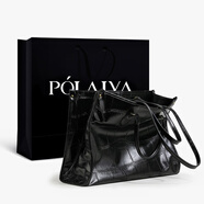 珀萊雅【趙露思同款】包包百搭休閑托特包2026新款大容量通勤手提單肩包 黑色 大包