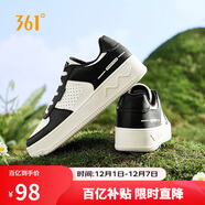 361°運動(dòng)女鞋秋冬季透氣開(kāi)學(xué)厚底增高小白休閑板鞋子女682426611-4