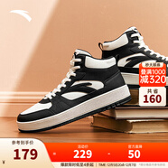 安踏（ANTA）元年高幫女板鞋運動(dòng)休閑百搭護踝保暖高幫板鞋 象牙白/黑-3 39 (女8)