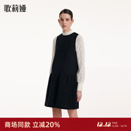 歌莉婭小香風(fēng)連衣裙女氣質(zhì)淑女高級感設計感娃娃裝a字背心裙1B9R4K4T0 00B黑色 L