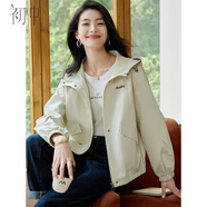 初申春秋短外套女連帽設計感雙袋蓋寬松休閑百搭工裝外套S143U2014