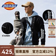 dickies夾棉棉服夾克男女同款休閑字母印花加厚棒球服外套8131 黑色 XL