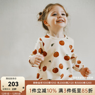 OAK FAMILY秋冬新品1-6歲女寶寶長(cháng)袖連衣裙可愛(ài)高彈寬松衛衣裙洋氣公主裙 小蘋(píng)果 100 cm