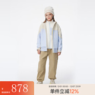 onmygame【彩殼褲】?jì)和\動(dòng)長(cháng)褲男童女童休閑戶(hù)外束腳防潑水褲子 晴空米外套+卡其色褲子 150