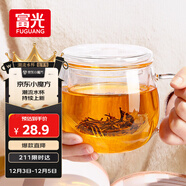富光花茶杯 男女士茶水分離杯子 雙層辦公泡茶玻璃杯帶把高硼硅水杯