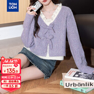 唐獅（TonLion）2025秋冬溫柔系淑女風(fēng)假兩件女毛衣