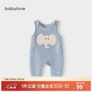 babylove寶寶背帶褲春秋外穿連體褲超萌可愛(ài)休閑長(cháng)褲洋氣嬰兒褲子