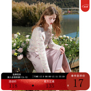 三彩2025秋款緞面魚(yú)尾裙高腰半身裙優(yōu)雅A字長(cháng)裙浪漫M 灰紫色 S 155/64A