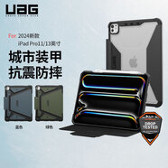 UAG適用于蘋(píng)果平板ipadpro11/13英寸防摔保護殼2024新款M4芯片防摔全包保護套帶筆槽休眠搭扣硬殼抗震 iPad Pro24版晶透系列 [黑/ 透配色] iPad Pro 2024版(11