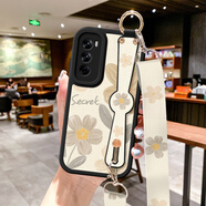 美贊仕opporeno12手機殼reno12pro新款reno11pro油畫(huà)reno10pro+花朵reno9掛繩腕帶支架防摔全包保護套 黑色-棕油畫(huà)花朵【腕帶+掛繩】 OPPOReno12