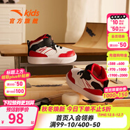 安踏兒童運動(dòng)鞋嬰兒學(xué)步鞋男女寶寶鞋子2025年秋季0-3歲小童保暖板鞋 【高幫】白/大學(xué)紅/黑0080-1 20