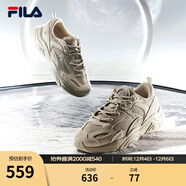 斐樂(lè )（FILA）跑步鞋老爹鞋男子跑步鞋MARSⅡ火星二代情侶款復古運動(dòng)鞋休閑鞋 駝絲錦-DO-F12M131116F 41