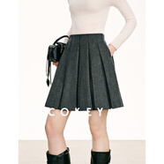 COKEYA/冬日愛(ài)丁堡加厚斜紋羊毛毛呢兩?？郯亳薷哐肷砣谷寡澟?質(zhì)感灰 S S 現貨 160/66A 小恩碼