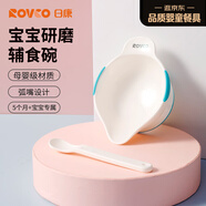 日康（rikang）輔食碗 兒童餐具嬰兒寶寶專(zhuān)用學(xué)食碗米糊喝湯研磨碗 RK-3803 藍色