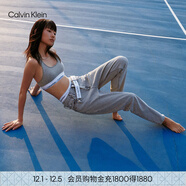 Calvin Klein內衣【明星同款摩登引力帶】女士ck輕運動(dòng)無(wú)鋼圈工字美背背心文胸 020-椰青灰 M 推薦75B-85A