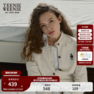 Teenie Weenie小熊女裝簡(jiǎn)約針織衫女秋冬針織開(kāi)衫罩衫短外套上衣 象牙白 M (165)