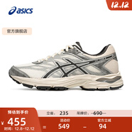 亞瑟士ASICS女鞋舒適回彈跑鞋網(wǎng)面跑步鞋運動(dòng)鞋 GEL-FLUX 4 米色/銀灰色 37.5