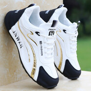 李寧新潮品牌男鞋子運動(dòng)鞋輕便減震休閑跑步鞋男透氣潮鞋 白黑A(yíng)268網(wǎng)面 40