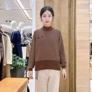 菲姿（FEIZI）女士簡(jiǎn)約時(shí)尚針織衫F4W852 神秘魚(yú)鱗 咖白 165/88A